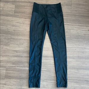 Black High Waisted Faux Leather Leggings